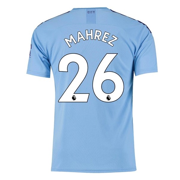 Camiseta Manchester City NO.26 Mahrez Primera equipación 2019-2020 Azul